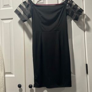 Off the shoulder black dress from JJ’s House